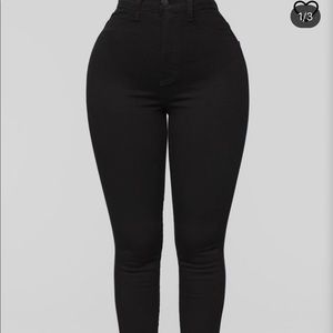 Fashion Nova Classic Black Jeans